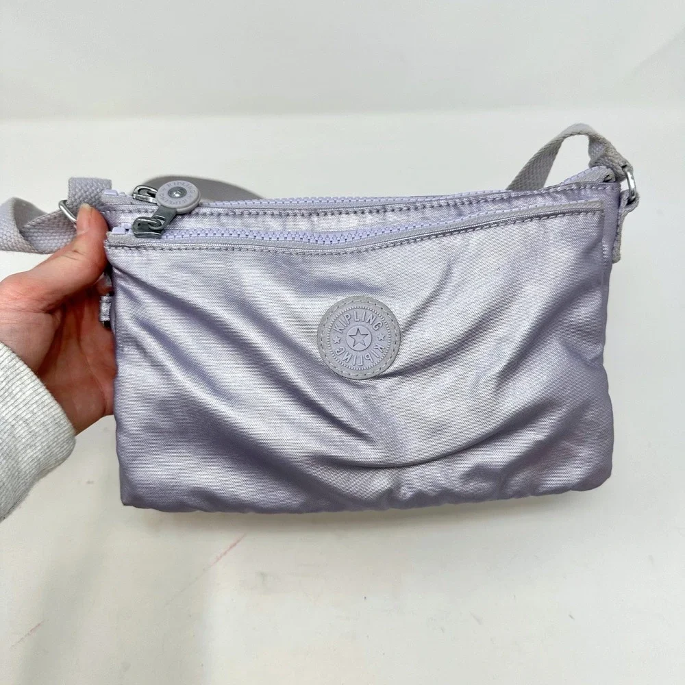 Kipling Mikaela Crossbody Icy Metallic Lilac‎